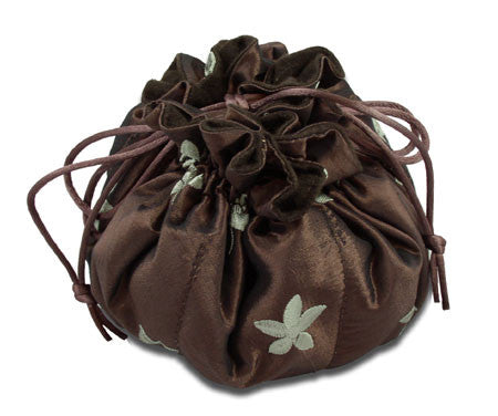 Drawstring Jewelry Travel and Storage Bag Lined with Pacific Silvercloth