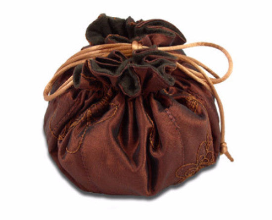 Drawstring Jewelry Travel and Storage Bag Lined with Pacific Silvercloth