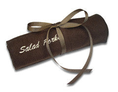 Salad Forks Embroidered Pacific Silvercloth Flatware Storage Rolls